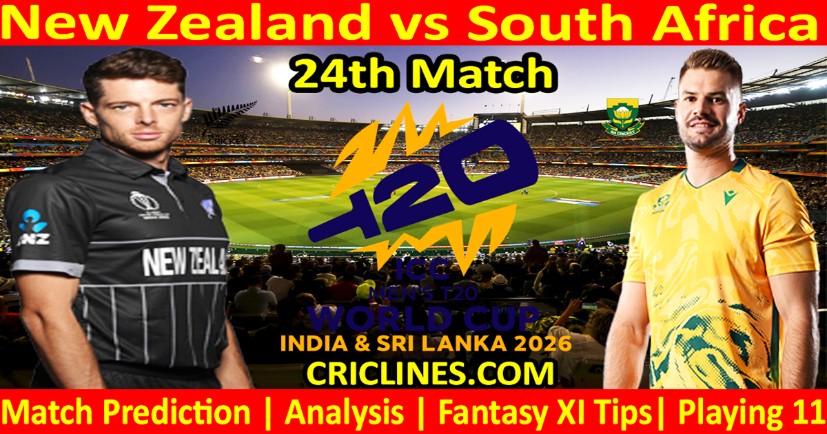 NZ vs SA-Today Match Prediction-Dream11-ICC T20 World Cup 2026-24th Match-Who Will Win